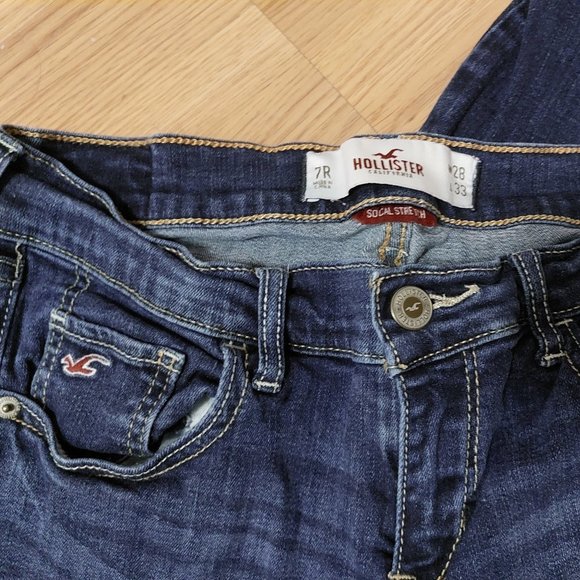 Hollister Jeans Socal Stretch Size 7 Regular - Picture 4 of 6